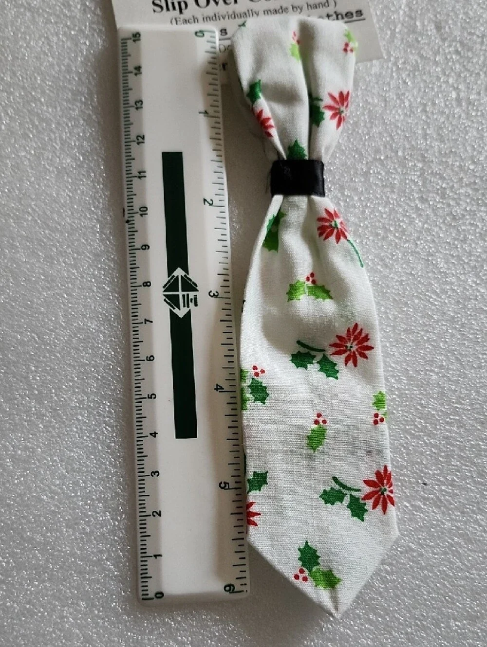 Pookie's Party Holiday Poinsettias Slip-Over Dog Collar Tie